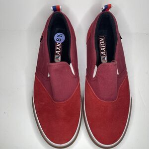 Axion Footwear Rue Slip On Men's RU002 Skate Shoes Red Size 8 1/2